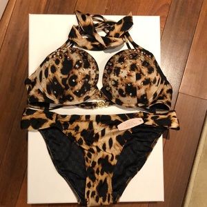 Victoria Secret Bikini leopard motif with bling